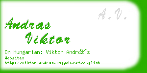 andras viktor business card